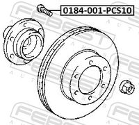FEBEST 0184-001-PCS10 - Perno de rueda