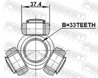 FEBEST 0416-CY3 - Trípode, árbol de transmisión