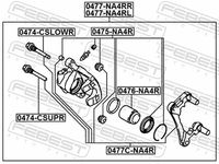 FEBEST 0475-NA4R - Kit de reparación, pinza de freno