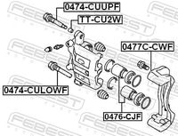 FEBEST 0477C-CWF - Juego de soportes de pinza de freno