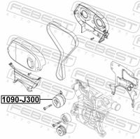 FEBEST 1090-J300 - Tensor de correa, correa dentada