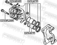 FEBEST 1475-ACTF - Kit de reparación, pinza de freno
