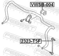 FEBEST 2323-T5F - Travesaños/barras, estabilizador