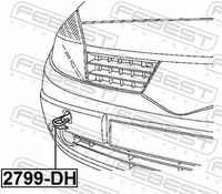 FEBEST 2799-DH - Gancho de remolque