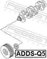 FEBEST ADDS-Q5 - Polea, cigüeñal