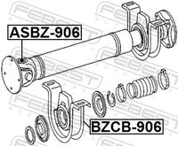 FEBEST BZCB-906 - Cojinete, soporte intermedio del árbol de transmisión