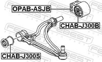 FEBEST CHAB-J300B - Suspensión, Brazo oscilante