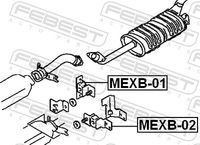 FEBEST MEXB-02 - Juego de montaje, sistema de escape