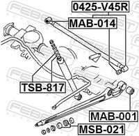 FEBEST MSB-021 - Suspensión, Brazo oscilante