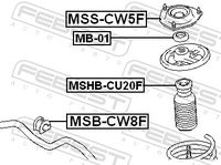 FEBEST MSS-CW5F - Cojinete columna suspensión