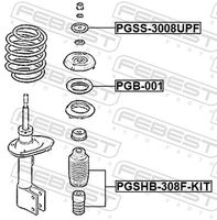 FEBEST PGB-001 - Cojienete de rodillos, columna amortiguación