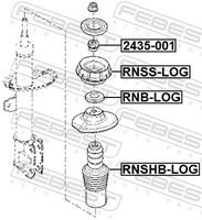 FEBEST RNB-LOG - Cojienete de rodillos, columna amortiguación