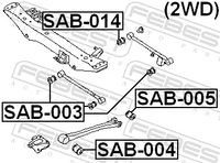 FEBEST SAB-014 - Suspensión, Brazo oscilante