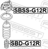 FEBEST SBSS-G12R - Cojinete columna suspensión