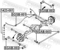 FEBEST SGAB-002 - Suspensión, Brazo oscilante