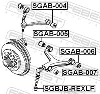 FEBEST SGAB-005 - Suspensión, Brazo oscilante