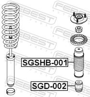 FEBEST SGD-002 - Almohadilla de tope, suspensión