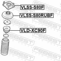 FEBEST VLSS-S80F - Cojinete columna suspensión