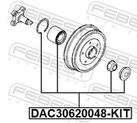 FEBEST DAC30620048-KIT - Juego de cojinete de rueda