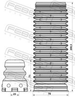 FEBEST VWSHB-CCF-KIT - Juego de guardapolvos, amortiguador