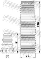 FEBEST KSHB-SORC5F-KIT - Juego de guardapolvos, amortiguador