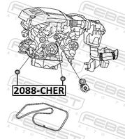 FEBEST 2088-CHER - Polea inversión/guía, correa distribución