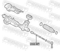FEBEST 2322-B7 - Articulación axial, barra de acoplamiento