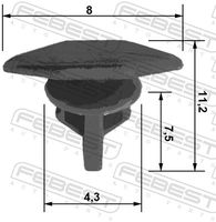 FEBEST 88570-032 - Clip, listón