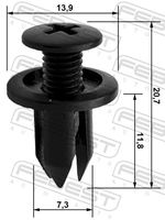 FEBEST 88570-050 - Clip, listón