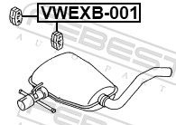 FEBEST VWEXB-001 - Soporte para reparación sistema de escape