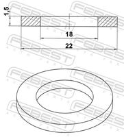 FEBEST 88430-182215A - Junta tórica