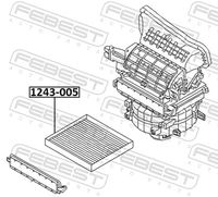 FEBEST 1243-005 - Filtro, aire habitáculo