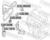 FEBEST 1290-D4HB - Tensor de correa, correa poli V