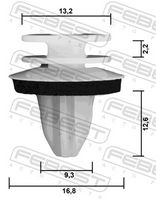 FEBEST 88570-028 - Gancho de sujeción, revestimiento de puerta