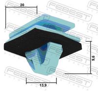 FEBEST 88570-204 - Clip, listón