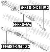 FEBEST 1221-SON19LH - Rótula barra de acoplamiento