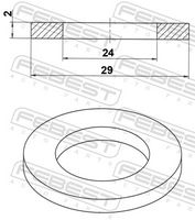 FEBEST 88430-242920A - Junta tórica, tapón roscado de vaciado de aceite