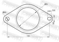FEBEST 16492-001 - Junta, tubo de escape