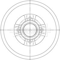 BORG & BECK BBR7254 - Tambor de freno