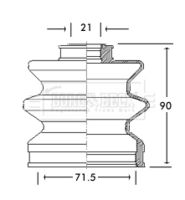 BLUE PRINT ADN18101 - Juego de fuelles, árbol de transmisión
