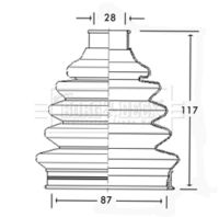 BLUE PRINT ADT381119 - Juego de fuelles, árbol de transmisión