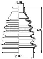 Aslyx AS501424 - Juego de fuelles, árbol de transmisión
