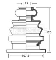 3RG 17716K - Juego de fuelles, árbol de transmisión