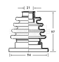 Aslyx AS511732 - Juego de fuelles, árbol de transmisión