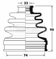 BLUE PRINT ADM58141 - Juego de fuelles, árbol de transmisión