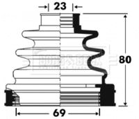 BLUE PRINT ADT38184 - Juego de fuelles, árbol de transmisión