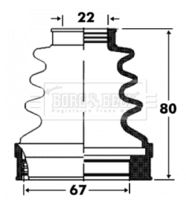 BLUE PRINT ADT38184 - Juego de fuelles, árbol de transmisión