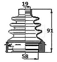 BLUE PRINT ADT381111 - Juego de fuelles, árbol de transmisión