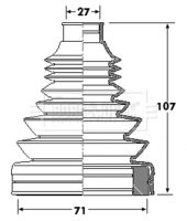 Aslyx AS501659 - Juego de fuelles, árbol de transmisión