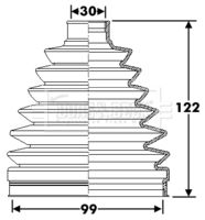 BLUE PRINT ADN18177 - Juego de fuelles, árbol de transmisión